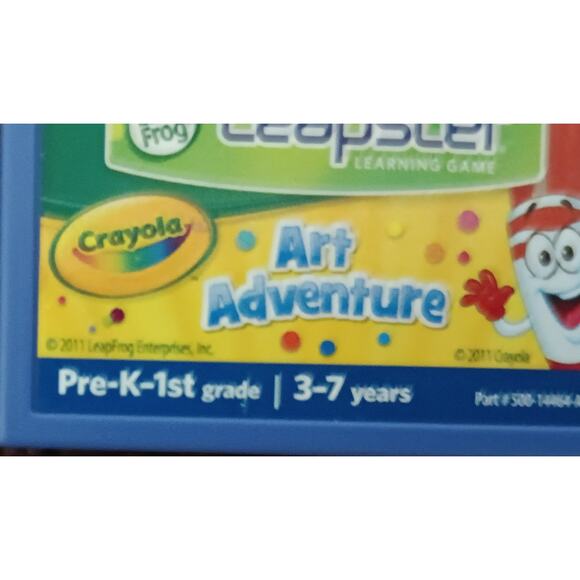 Leapster LeapFrog Crayola Art Adventure Game Cartridge Pre-K-1st Grade 3-7 2011 - Picture 2 of 2